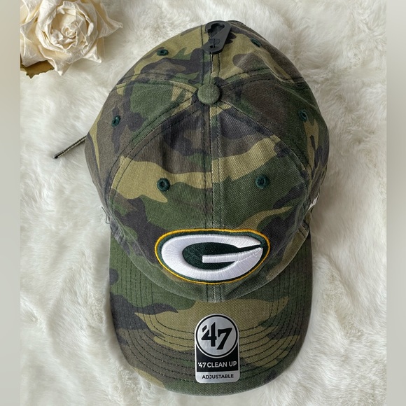 New with tags GREEN BAY PACKERS OFFICIAL NFL HAT GREEN CAMO . ADJUSTABLE w/logo - Picture 2 of 7